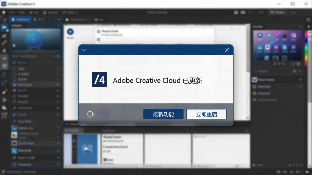 更新界面图:电脑弹出更新提示框,显示