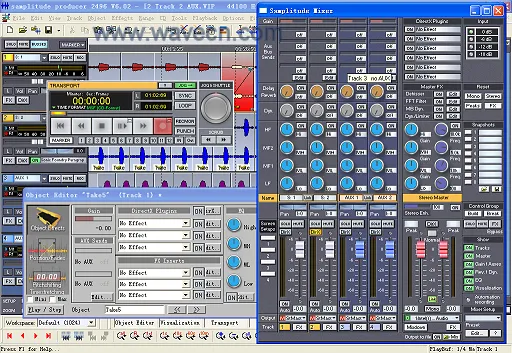 Samplitude 安卓版 混音台 操作界面