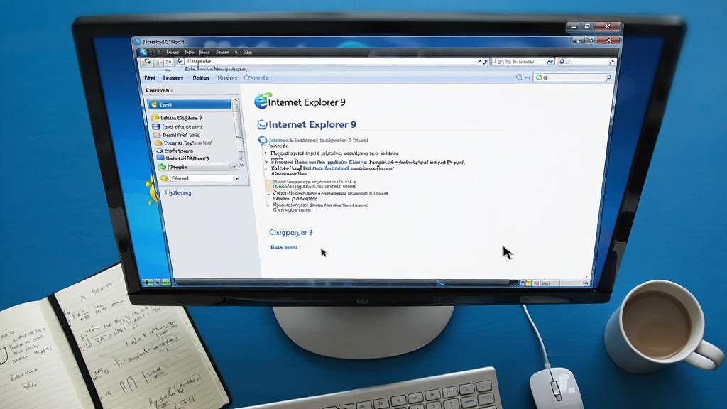 ��������Ϊһ�ŵ�������ĸ���ͼ����Ļ����ʾ��Internet Explorer 9�������ý��棬�Ա߷�����һ���ʼǱ���һ�����ȣ�������Ȼ�����дʵ��ܰ��ϸ�ڰ�����Ļ�ϵĲ˵�ѡ�������ָ�룬�����������ɾ��޶���Ԫ�ء�