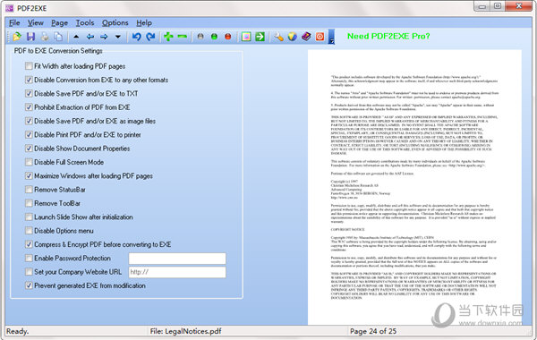 PDF2EXE 转换工具 界面 功能截图