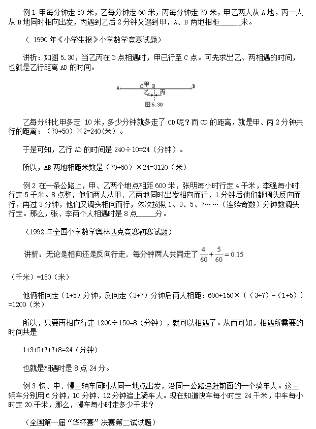 小学奥数名师课堂 行程问题 解题思路 提分技巧