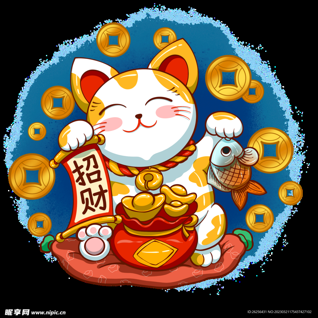 合合招财猫 招财猫梗 图片