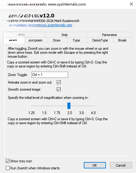 ZoomIt7.0.2 屏幕演示辅助工具