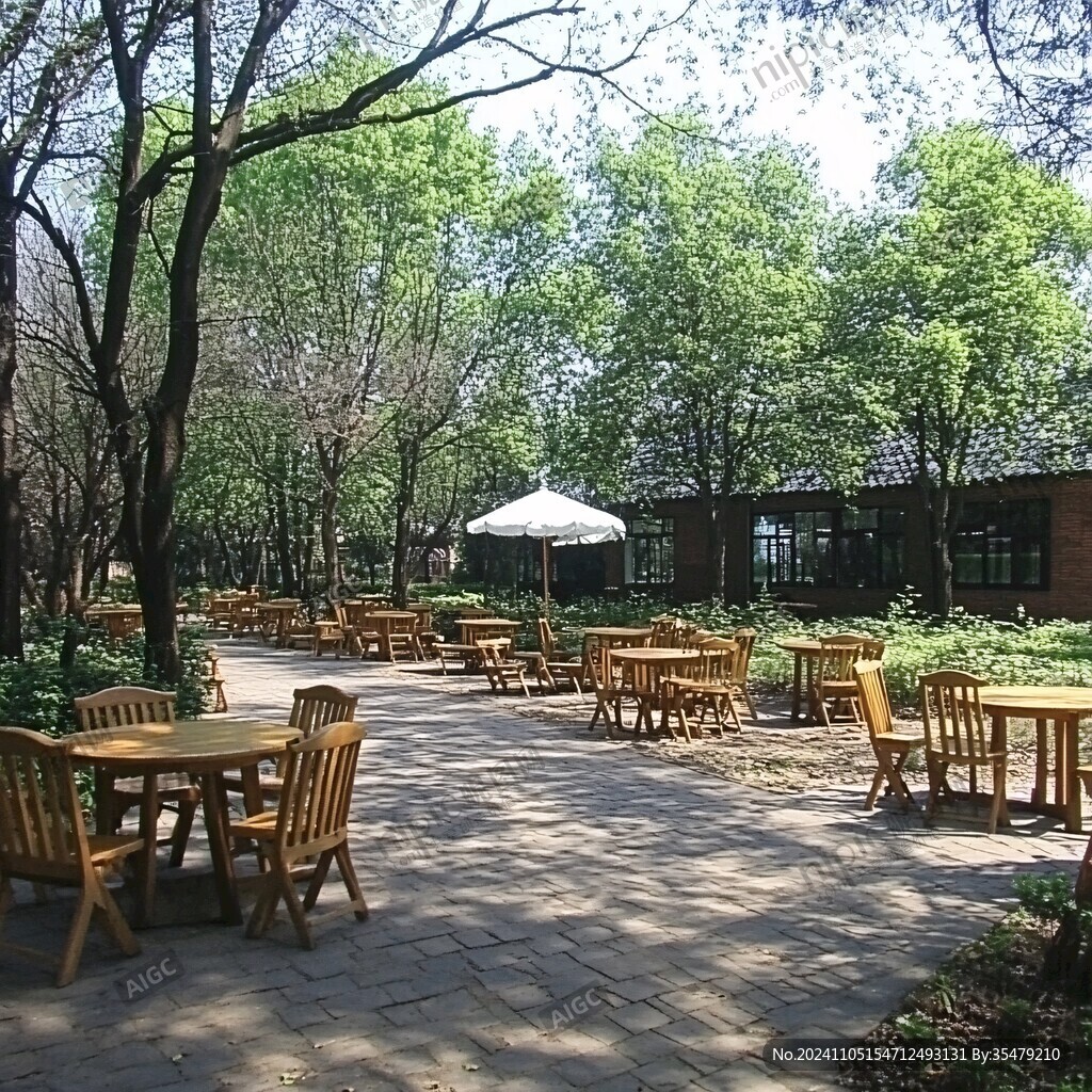 豌豆杆游乐场餐厅休息区草坪环境