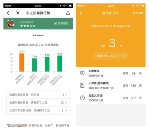 油耗计算工具 安卓版 油耗统计曲线图