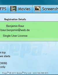 Fraps3.5.99 游戏录制与帧率显示工具