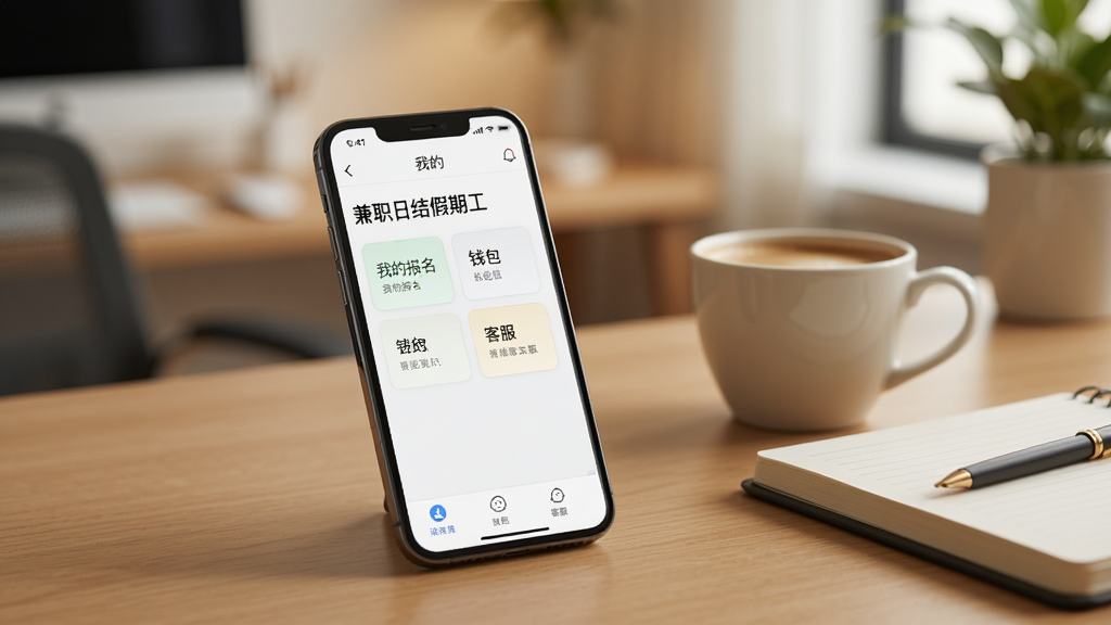 一部手机放在桌面上,屏幕显示