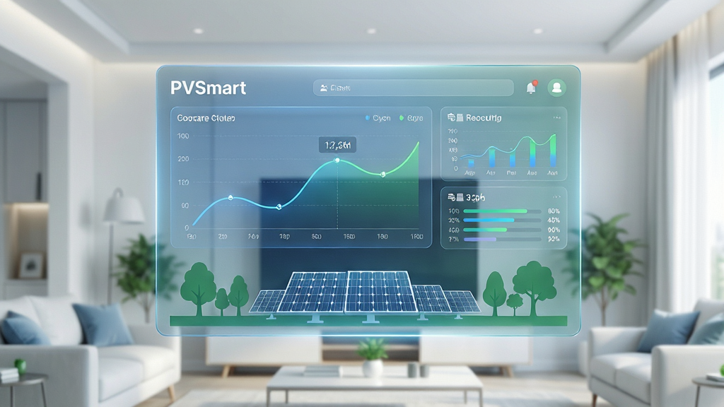 ��������Ϊһ�������������ִ��������Ϸ���ȫϢ͸����Ļ����Ļ��������ʾ��PVSmart��Ʒ������������վʵʱ�������ߡ�����ͳ��ͼ�������ֲ�������Գƹ�ͼ����Ļ�·��м�Լ��̫���ܰ�����ɫ��ľ��Ӱ��������Ϊ�Ƽ���UI��ƣ�ɫ������ɫ����ɫΪ��������ͨ͸��͡�ϸ����ͻ��ͼ�����ݵľ�ϸ�ʸ�����沣����̬Ч�������ʸ��壬�ɾ��޶���Ԫ�ء�