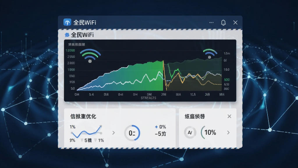 һ������ͼ�ļ������ͼƬ������չʾȫ��WiFi���������е��ź�ǿ��ͼ�����ŵ��Ż�ѡ������ǳ�����������粨�ƣ���ɫ�Ƽ�ɫ����ϸ�ڷḻ���ɾ��޶���Ԫ��