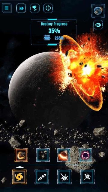 行星粉碎模拟手机端和电脑端画质对比图