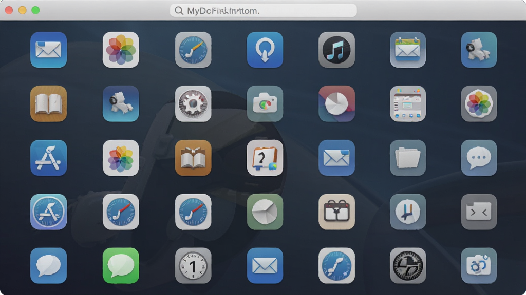 һ��չʾ MyDockFinder Launchpad ����̨�����ͼƬ����������Ϊȫ��Ӧ������ͼ��������������ɫ��͸�������ϣ������������򣬲��ֳ�����״�ֲ���������ִ���ϸ����ͼ�������΢ͶӰ��Բ�ǣ������������޶���װ��Ԫ��
