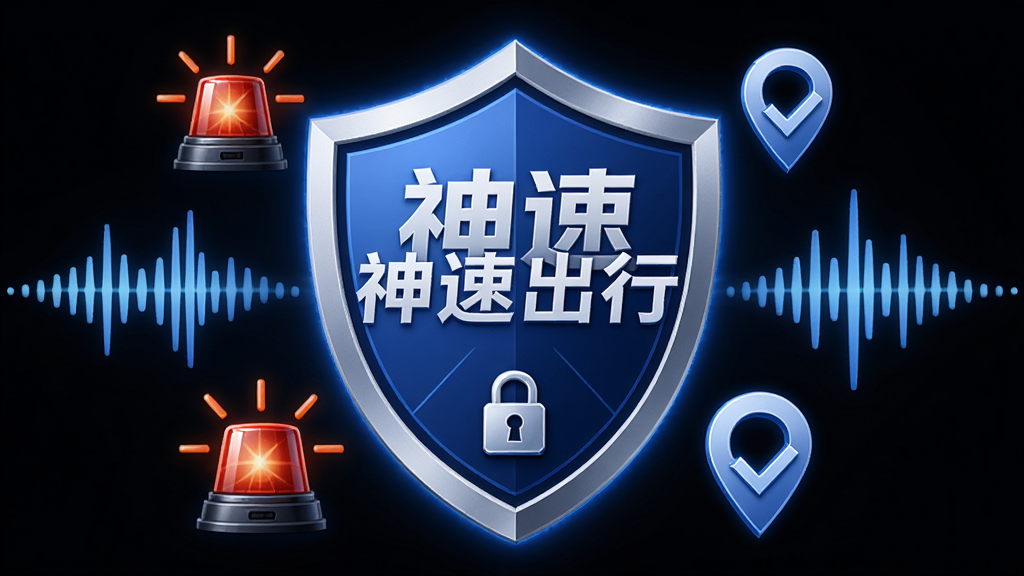 画面中央为盾牌形状的安全图标,内部嵌入