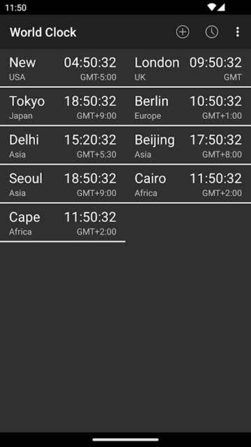 世界时钟Earth time zone2026最新版 多时区查询