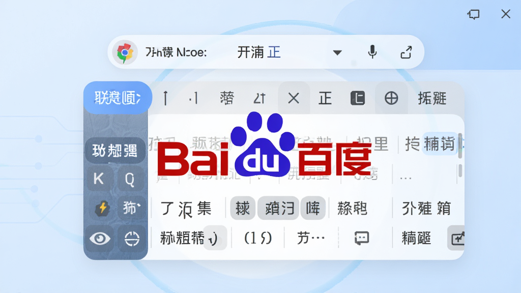 百度输入法 联想版软件主界面预览图,画面中央展示软件标志性的输入法状态栏与候选词窗口,背景为简洁的浅蓝色渐变,主体突出,布局清晰,排版居中,风格为现代科技感UI设计,细节包括候选词高亮、皮肤质感细腻,画质清晰锐利,干净无多余元素