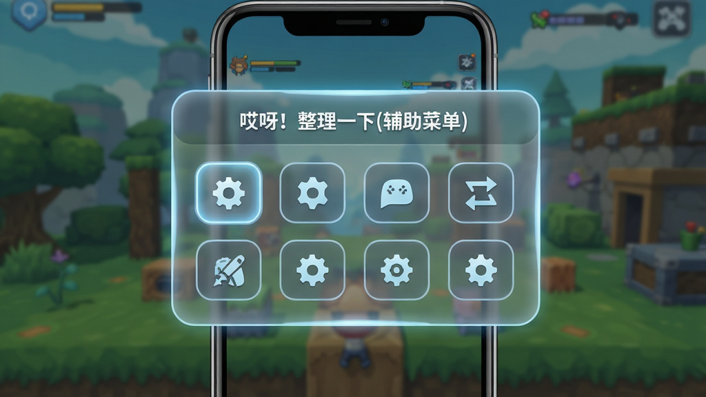 һ���ֻ���Ļչʾ��Ϸ����Ĳ廭����������������һ�����ĸ����˵���壬�����д��