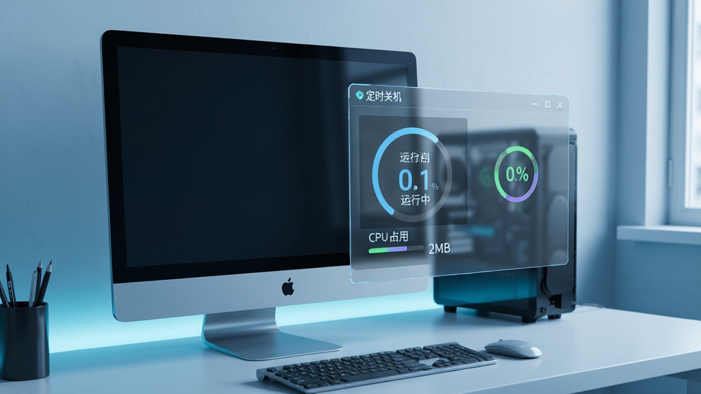 һ����������״̬ʾ��ͼ��������һ̨̨ʽ������ʾ����Ư���Ű�͸����������壬�������ʾ����ʱ�ػ��������У�CPUռ��0.1%���ڴ�ռ��2MB�������Ǽ��İ칫���棬���Ƽ��У�ɫ��ƫ�䣬����������������Ԫ��