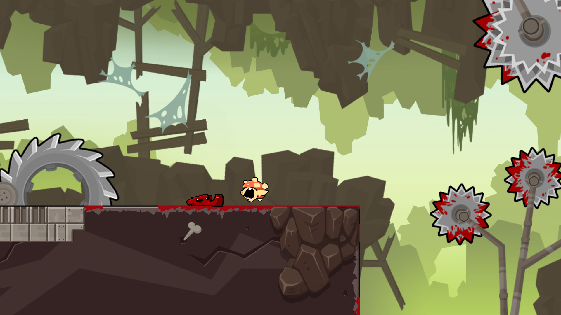 ��Զ�ĳ�����ʳ�к�(Super Meat Boy Forever) ͨ�ؽ�ͼ ��ɫ��Ծ