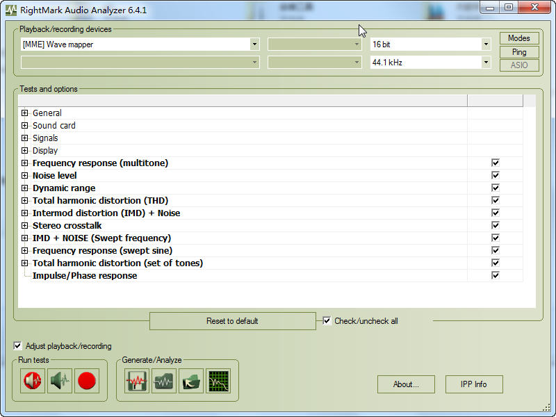RightMark音频分析仪RightMark Audio Analyzer{package_version_name} 音频检测工具