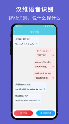 维汉翻译通app真人发音离线翻译功能界面展示