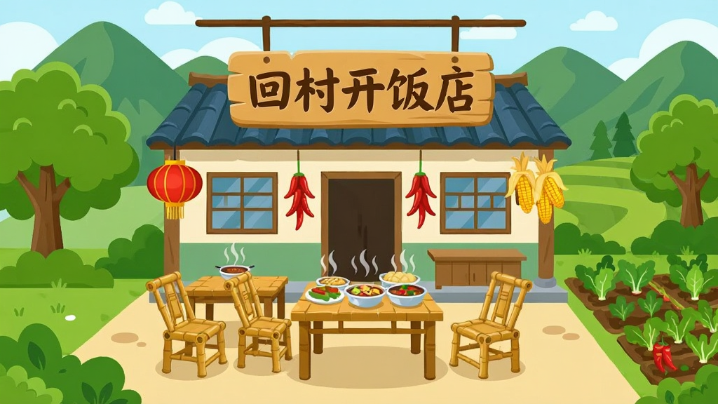 һ����ͨ������巹�곡���廭������������һ�����š��ش忪���ꡱ���Ƶ�ũ��СԺ��Ժ����ľ�����Σ����ϰڷ����������ڵ�ũ�Ҳˣ���Χ�������Ͳ˵أ�Զ�����������ɽ�����ֲ��þ��й�ͼ���Ű����������Ϊ���������ʸ���廭�磬ϸ�ڰ���������������������׹��ε����Ԫ�أ����ʸ��壬����ɾ����޶���Ԫ�ء�