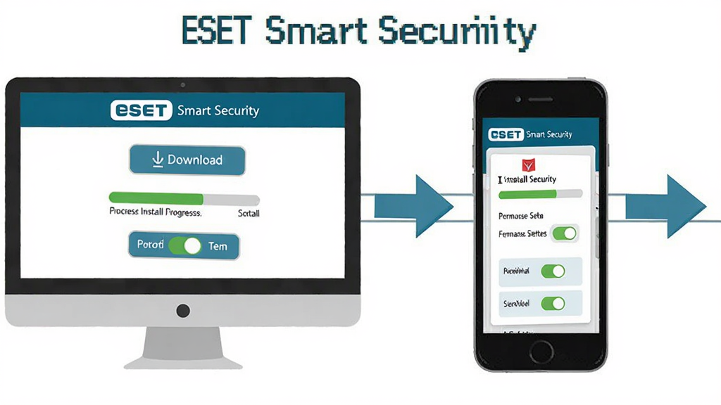 ESET Smart Security ��װ�����ò�������ͼ������Ϊ������Ļ���ֻ���Ļ����չʾ������Ϊ�ֲ�����ָ�����Ű�Ϊ�����ҵ����̼�ͷ���ӣ����Ϊ��ƽ���̳̲�ͼ��ϸ�ڰ������ذ�ť����װ��������Ȩ�޿��ء�����ǽ������壬���ʸ��壬����ɾ����޶���Ԫ�أ�ͼƬ����ʾ���֡�ESET Smart Security��