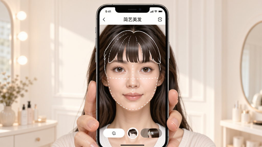 一位女性用户手持手机使用