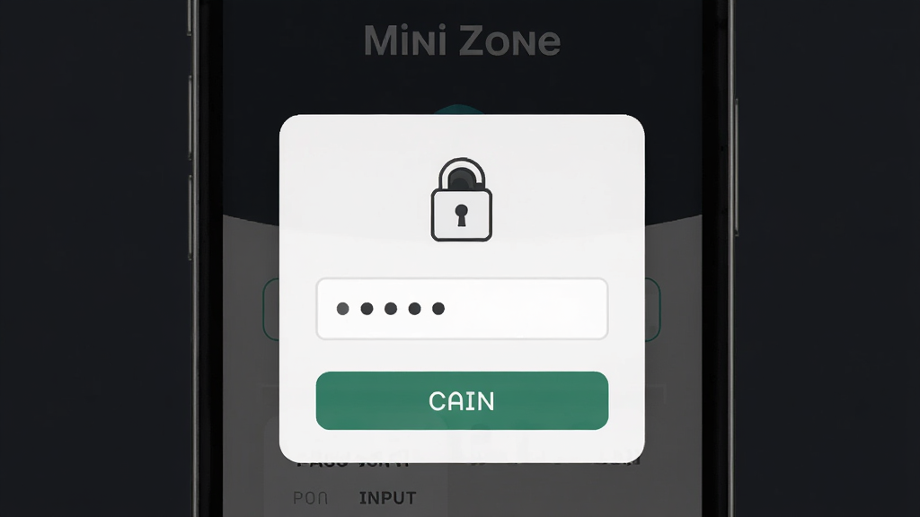 Mini Zone ��˽���ܹ��ܽ���ͼ������Ϊ�ֻ���Ļ��ʾ����������棬����Ϊ���е������Ű�Ϊ����ͼ��������򣬷��Ϊ��ȫ���أ�ϸ�ڰ�������Բ�㡢ȷ�ϰ�ť����ɫ���������ʸ��壬�ɾ����޶���Ԫ��