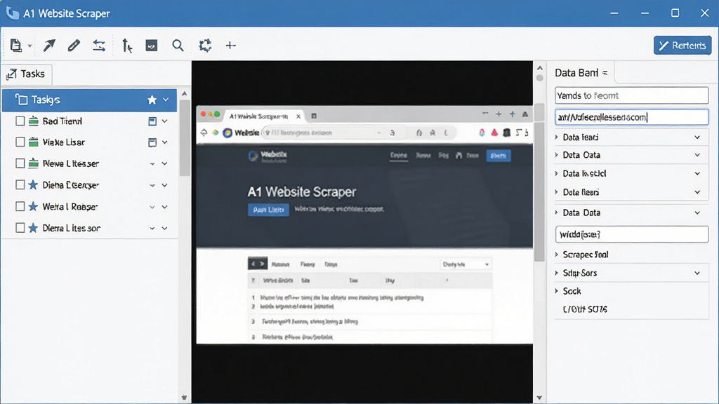 һ��չʾ A1 Website Scraper �����������ͼƬ�������������������ڣ����Ϊ�����б����Ҳ�Ϊ��ҳԤ���������ֶ�������壬��������רҵ������ɫ��Ϊ���׻ң������������Ű����룬���Ϊ�ִ����������ͼ��ϸ�ڰ���������ͼ�ꡢ���ݱ�����ַ����򣬻��ʸ��壬�ɾ����޶���Ԫ��