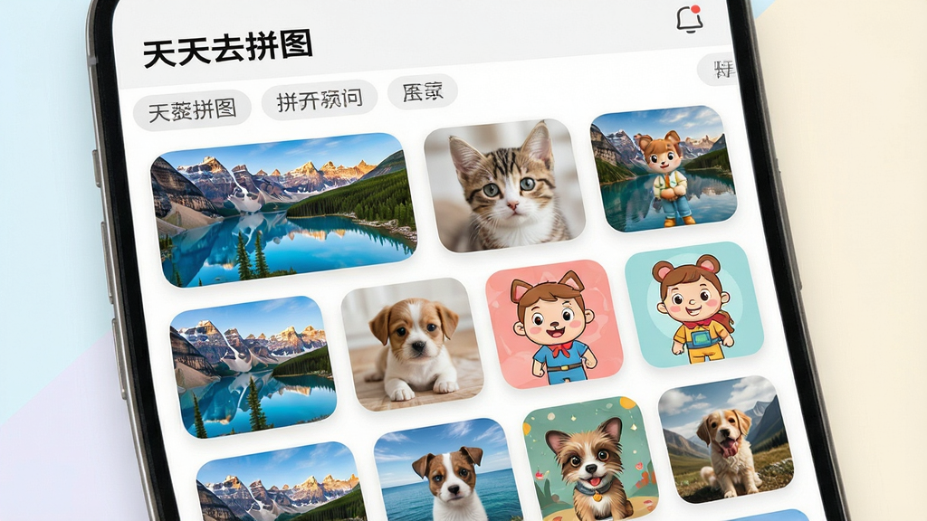 一个虚拟的手机屏幕上展示着