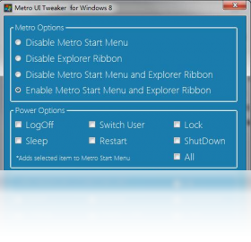 Metro UI Tweaker Tool 界面设置截图
