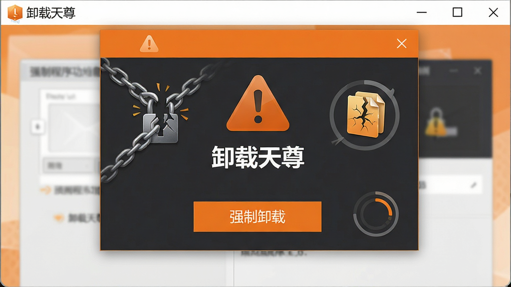 强制卸载顽固程序功能展示,主体为\