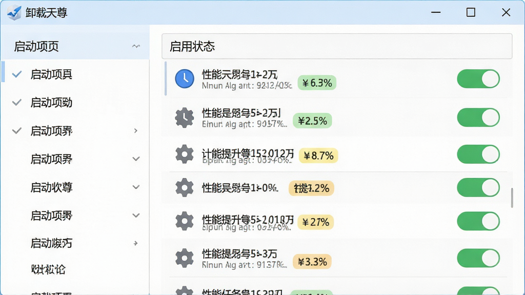 启动项与计划任务管理功能展示,主体为\