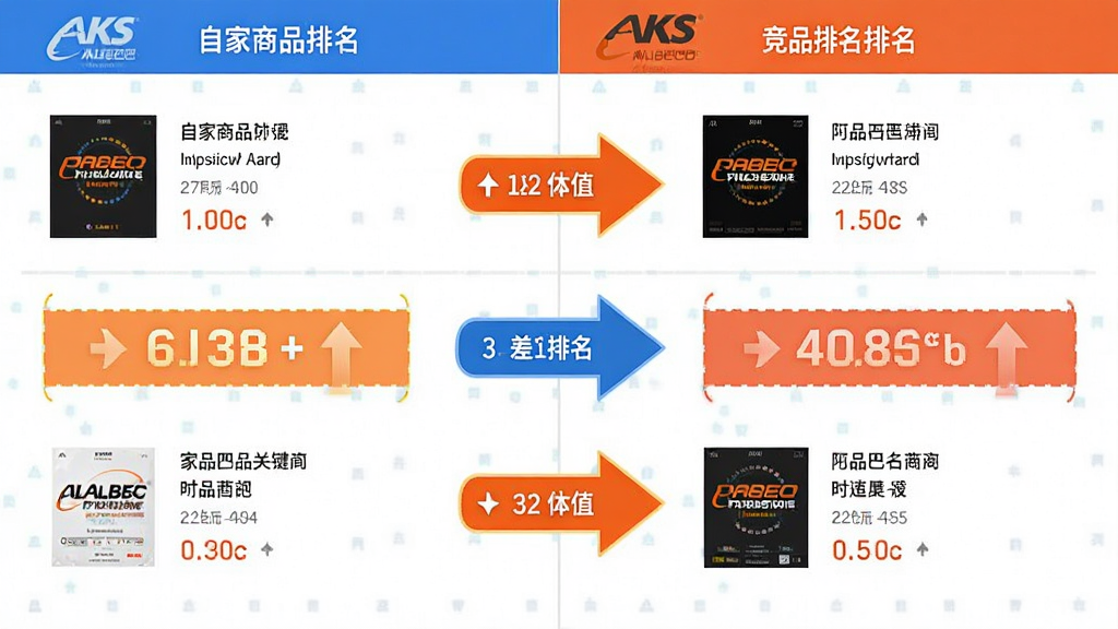 AKS����Ͱ͹ؼ���������ѯϵͳ��Ʒ��ع���ʾ��ͼ���������ҷ����Ա�չʾ�Լ���Ʒ�뾺Ʒ����λ�ã��м�Ϊ�Աȼ�ͷ���ֵ��ע���������ֱ�ۣ�ϸ�ڰ�����Ʒ����ͼ���������ָ��������ʸ��壬����ɾ����޶���Ԫ��