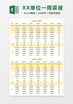 美食日记365 一周菜单框架规划手写笔记图