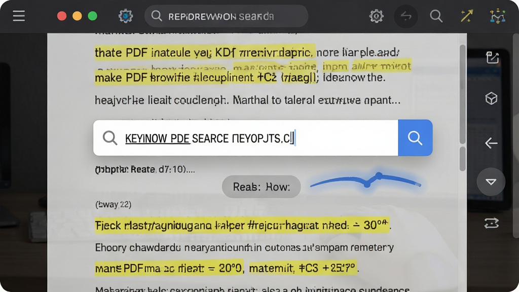 һ��չʾ����PDF�Ķ���ȫ���������ܵ�ͼƬ������Ϊ����������ؼ��ʺ��ĵ��и�����ʾƥ����������Ϊ�Ķ��������룬�Ű�����������ͽ��������ť�����Ϊ��Ч�������ϸ�ڰ�����ɫ������Ǻ�ƥ������������������ɾ����޶���Ԫ��