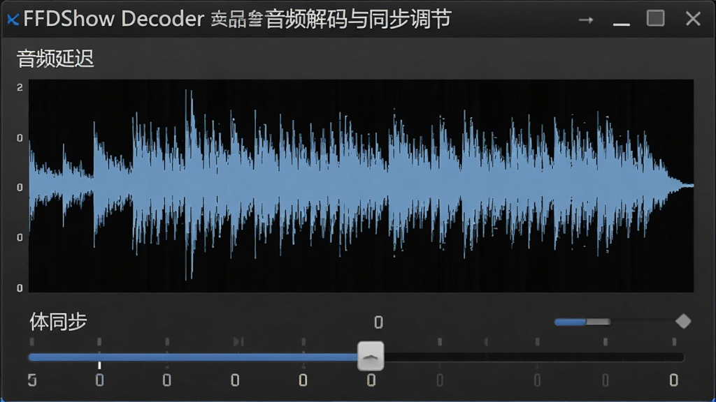 FFDShow Decoder ��Ƶ������ͬ�����ڽ��棬����Ϊ��Ƶ������ͬ�����飬����Ϊ���½ṹ�Ű棬���Ϊרҵ��Ƶ�������棬ϸ�ڰ�������Ƶ�ӳ١����ֱ�ǩ�벨��ͼ�������������ɾ��޶���Ԫ��