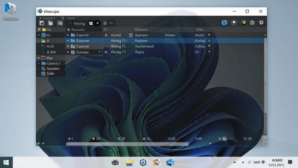 һ��չʾ eXescope �� Windows 11 ϵͳ���Թ���Ա�������е�ͼƬ����������������������ʾ��Դ�б�������Ϊ Windows 11 ���棬���дʵ��ϸ�ڰ������ڱ���������Դ����ϵͳ�������������������ɾ����޶���Ԫ��