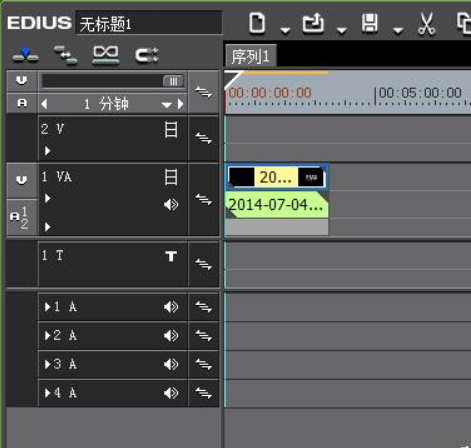 EDIUS 视频编辑 时间线 操作界面