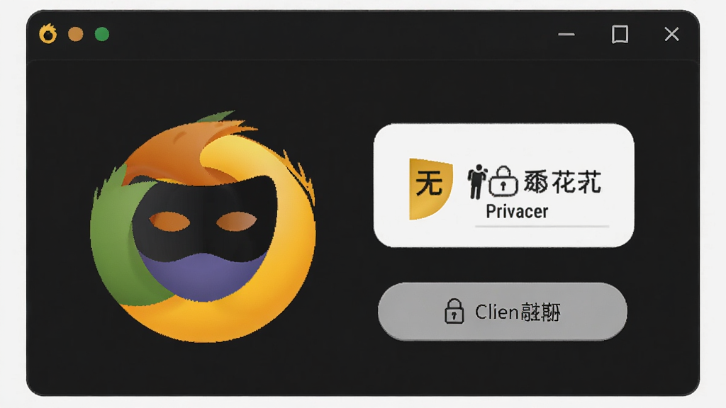 主体是太阳花浏览器无痕模式窗口,布局为深色主题界面,排版简洁,风格为隐私安全主题插画,细节包括面具图标、无痕标识、清除按钮、锁形图案,画质高清,干净,无多余元素