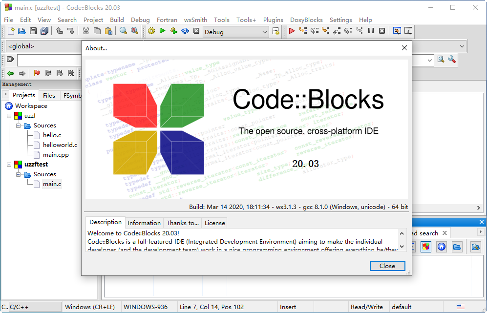 CodeBlocksC���Ա�̿�������{package_version_name} ����C����IDE