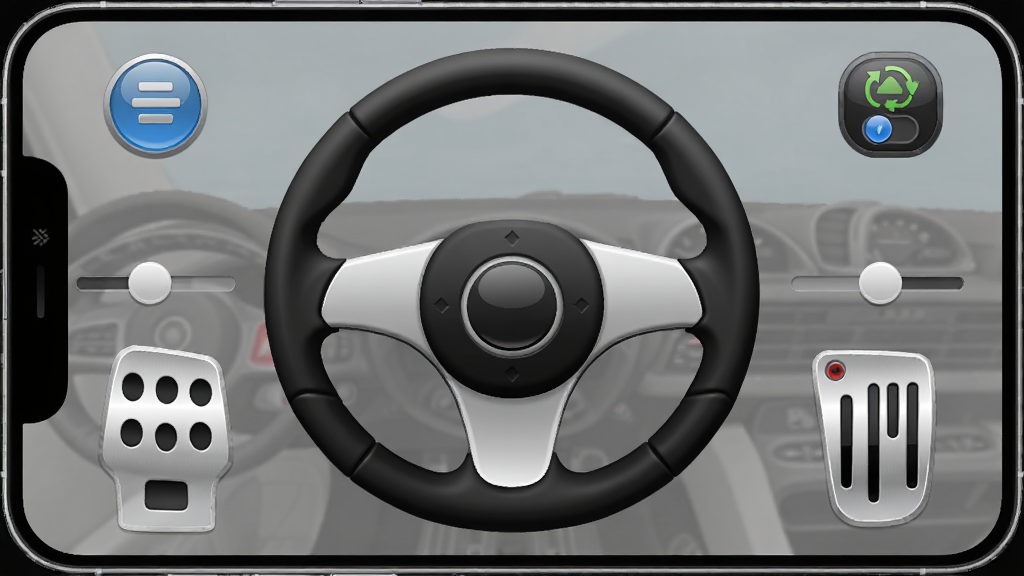 Traffic Racer Pro�ٿ����ý�����ͼƬ������չʾ�ֻ���Ļ�ϵ����ⷽ���̡����š�ɲ����ť�Լ�������Ӧ����ͼ�꣬����Ϊ�����ֻ����棬�����ֱ�ۣ�ϸ�ڰ�����ť�߹⡢��͸�����������û��飬���ʸ��塢�ɾ����޶���Ԫ�ء�