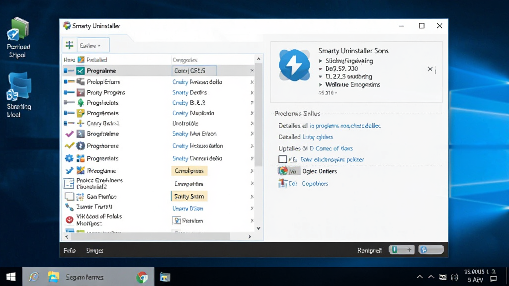 һ��չʾSmarty Uninstaller�����������ͼƬ�������������������ڣ������ʾ�Ѱ�װ�����б����Ҳ���ʾ������ϸ��Ϣ��ж��ѡ����ڲ�������������Ϊ�ɾ���Windows���棬��������רҵ�����ʸ��壬�޶���Ԫ��