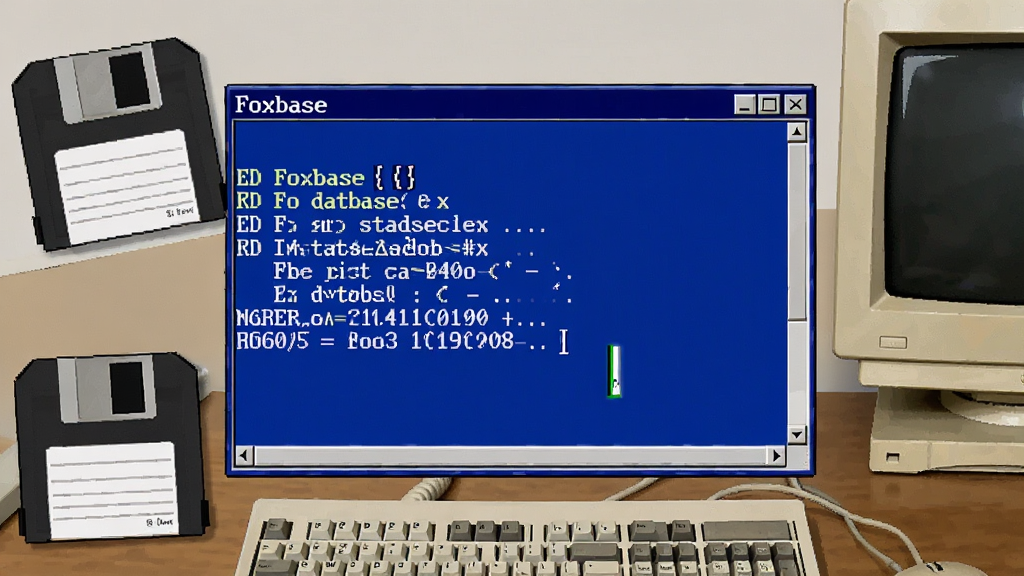 һ��չ��Foxbase��������ĸ���ͼ������Ϊ�����DOS�����ɫ���������д��ڣ���������ʾ�š�Foxbase�������ͼ������ݿ�������־��У���Χ�����Ÿ��ŵĵ�����ʾ�������̺ͼ���Ԫ�أ��Ű��࣬���Ϊ���ſƼ��廭��ϸ�ڰ������ػ�����͹����˸Ч���������������ɾ����޶���Ԫ��