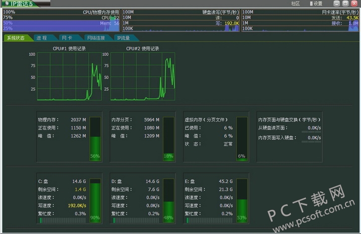 网络流量监控工具实时查看软件界面合集