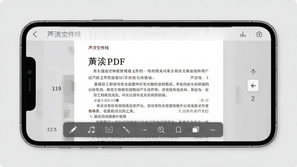 手机屏幕展示文档预览界面,顶部有