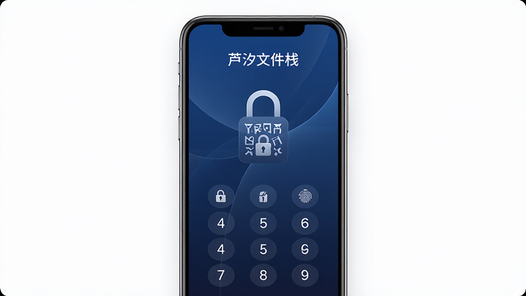 手机屏幕显示私密空间解锁界面,顶部有