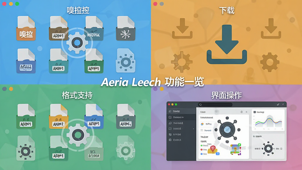 AI����ͼƬ������ΪAeria Leech��������չʾͼ������Ϊ�Ĺ���ֱ�չʾ��̽�����ء���ʽ֧�֡�����������Ű�����Գƣ����Ϊ���±�ƽ��ͼ����ƣ�ϸ�ڰ��������ļ���ʽͼ�ꡢ���ؼ�ͷ����������ͼ�꣬���ʸ��壬�ɾ��޶���Ԫ�أ������д�����
