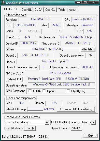 GPU Caps Viewer{package_version_name} 显卡检测工具