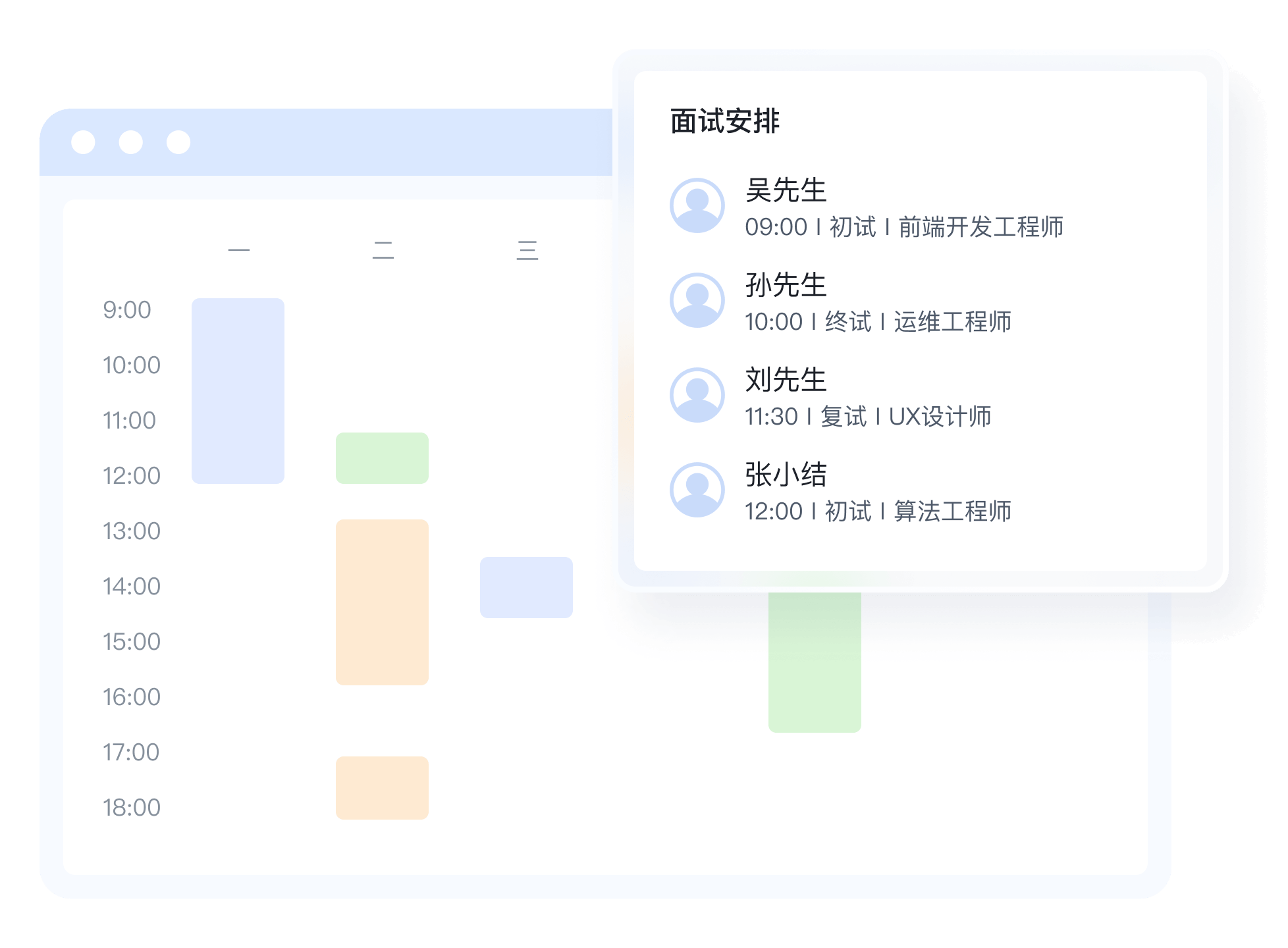 ijob企业版面试流程看板与候选人跟进界面