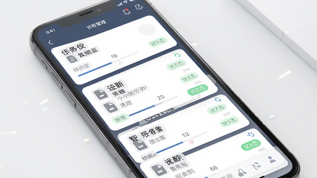 激光智联任务队列管理界面展示,主体为手机屏幕显示多个任务卡片排列,布局为纵向列表,排版整洁,风格为轻量化UI设计,细节包括进度条、文件图标、状态标签,画质高清,画面干净,无多余元素